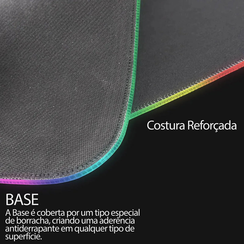 Mouse Pad Gamer All Black C/ RGB